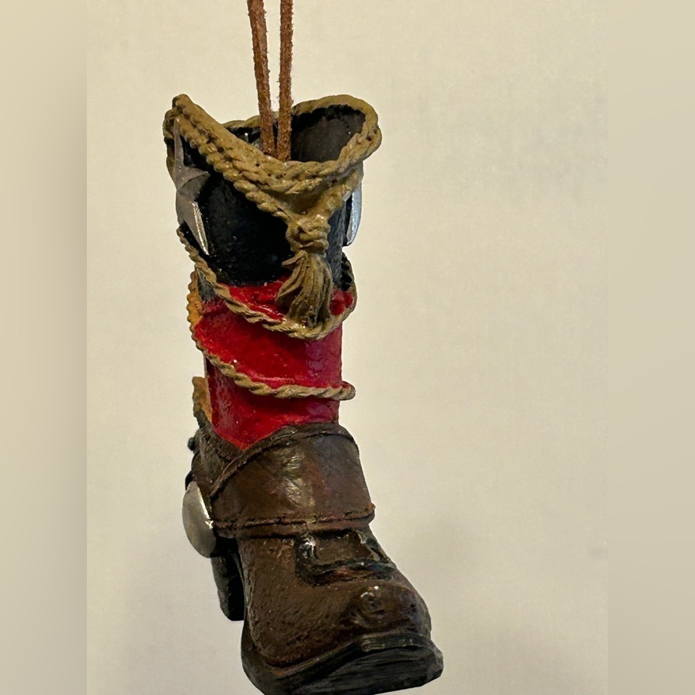 Country Western Cowboy Cowgirl Boot m Holiday Ornament Gift Rustic Home Decor - Picture 8 of 12